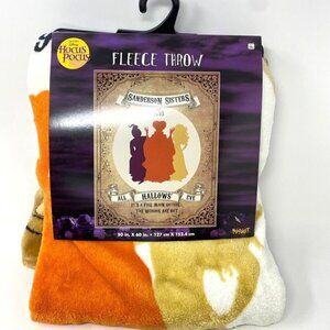 Spirit Halloween Sanderson Sisters Fleece Plush Blanket Hocus Pocus 50" x 60"